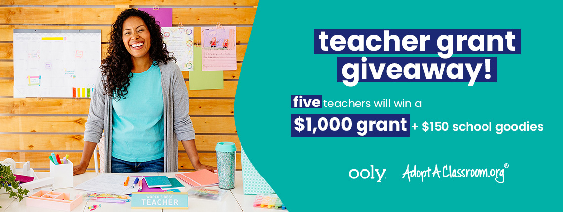 teacher supply grant from OOLY