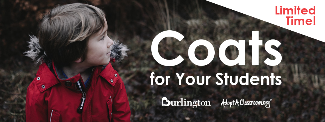 coats for your students from Burlington