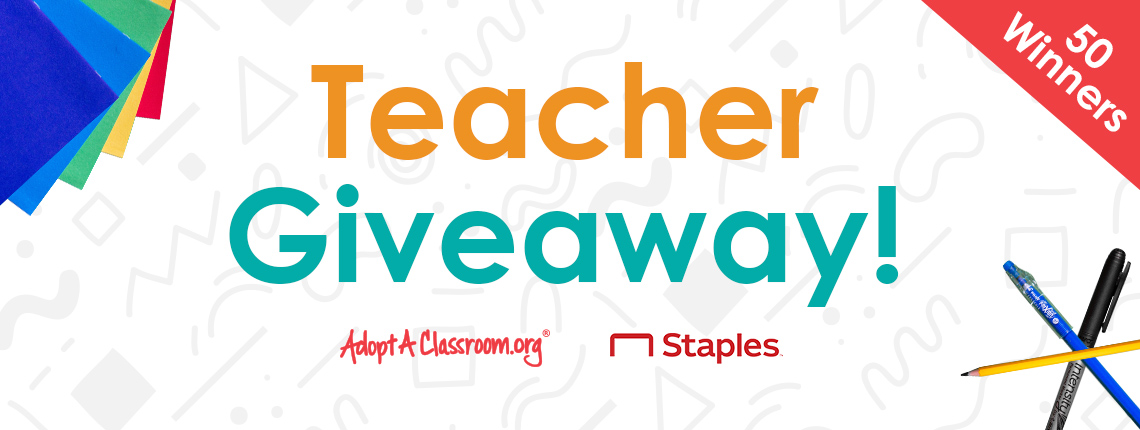 Staples Teacher Giveaway with 50 prize packs
