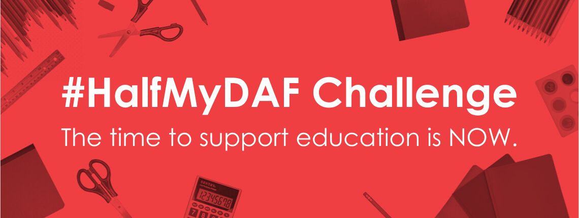 Take the donor-advised fund #HalfMyDaf Challenge.